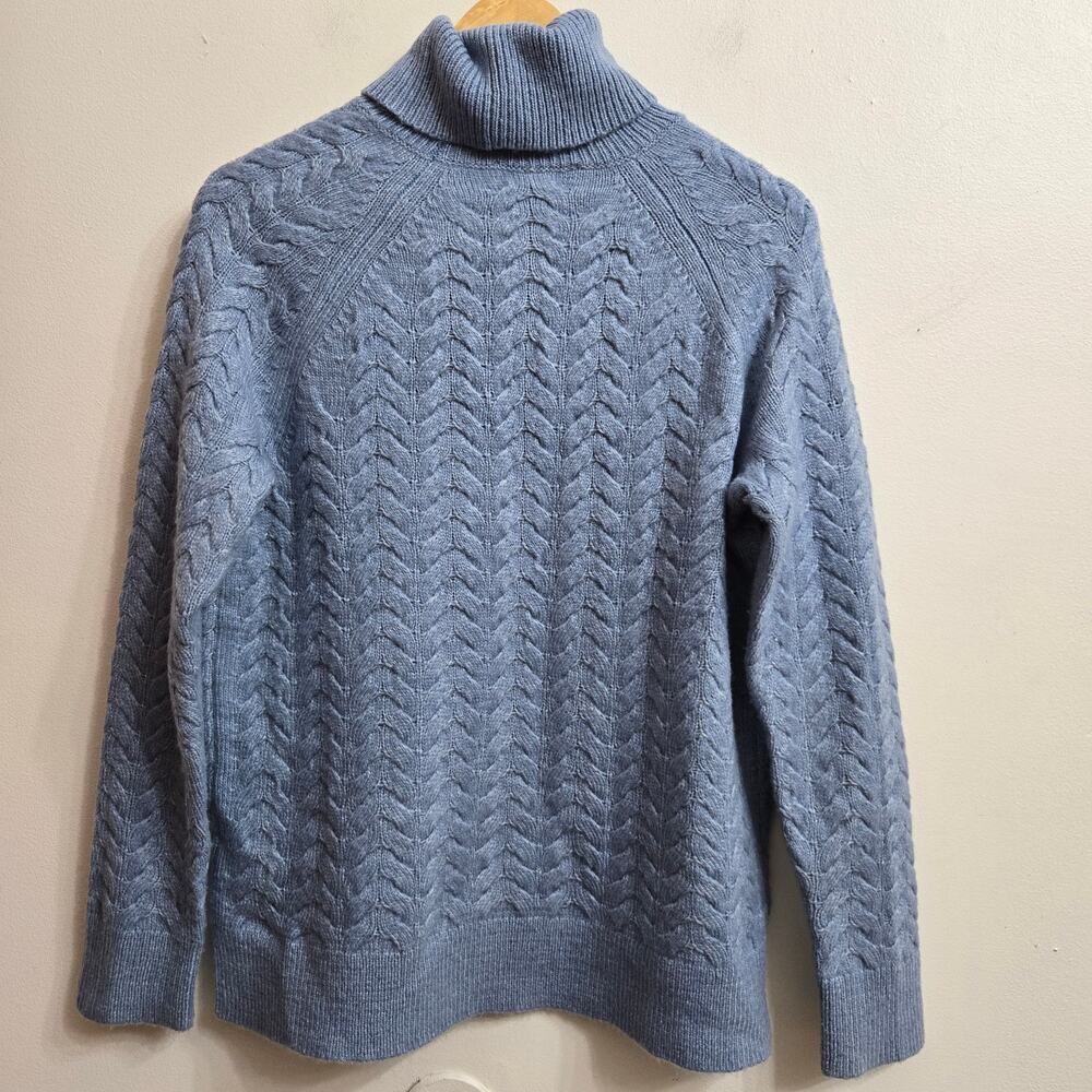 Michael Kors Womens Fisherman Preppy Oversized Cable Knit Turtleneck Sweater S - Picture 5 of 10